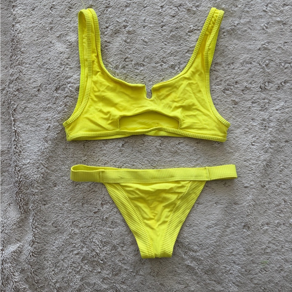 Frankie's Bikinis Yellow Swim Set